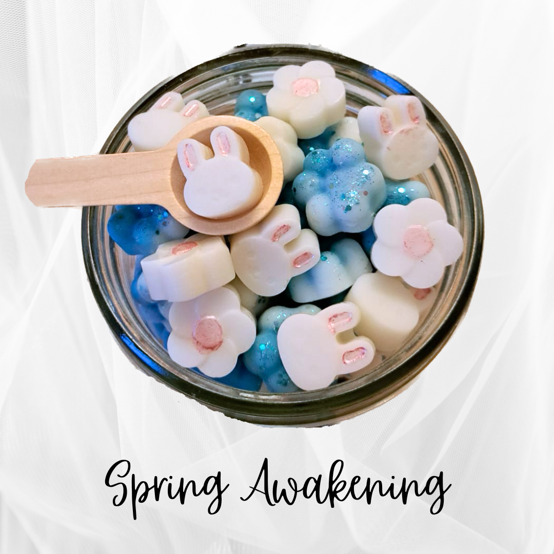 Rabbit flowers paws spring Awakening wax melts gift