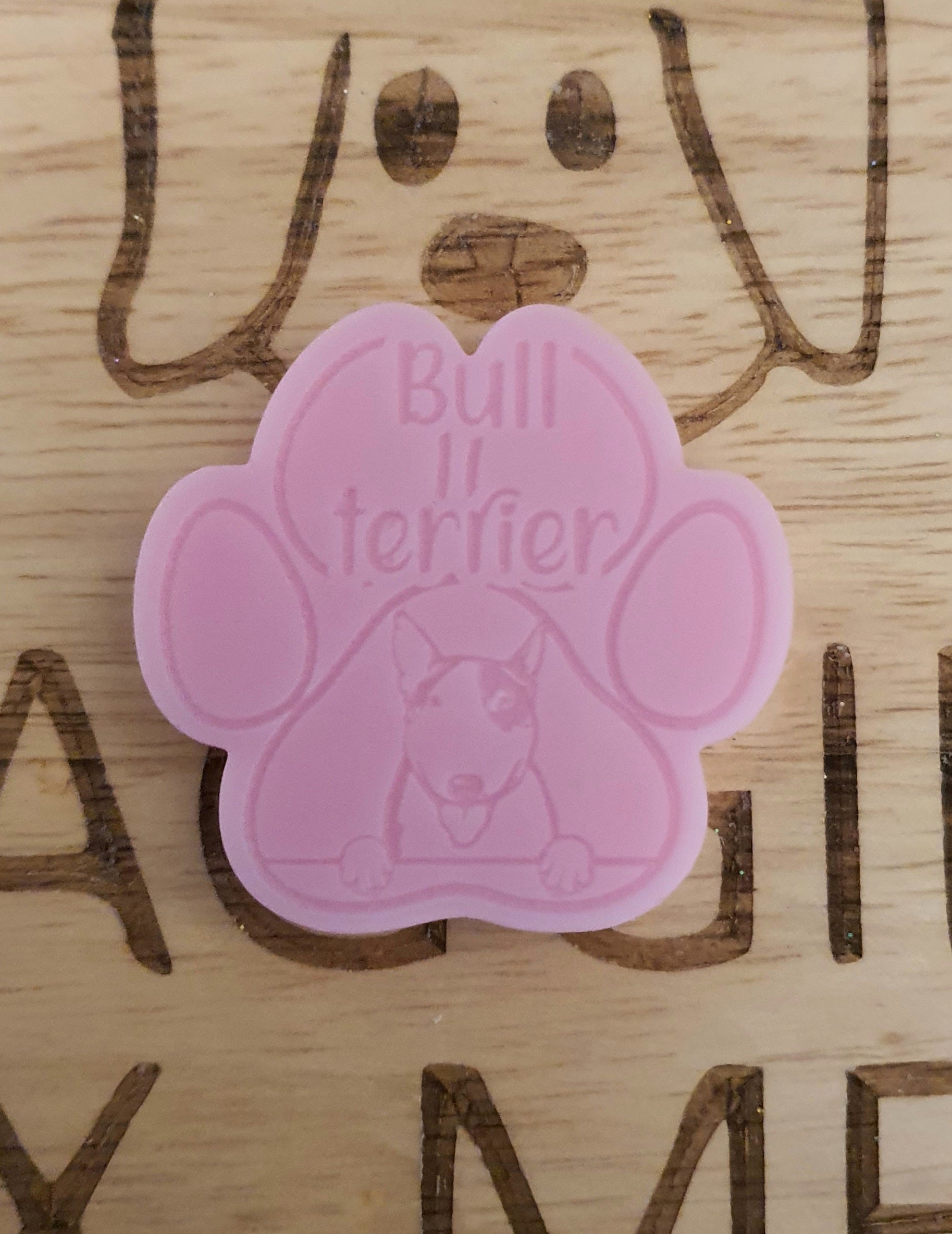 Bull terrier  gift dog paw