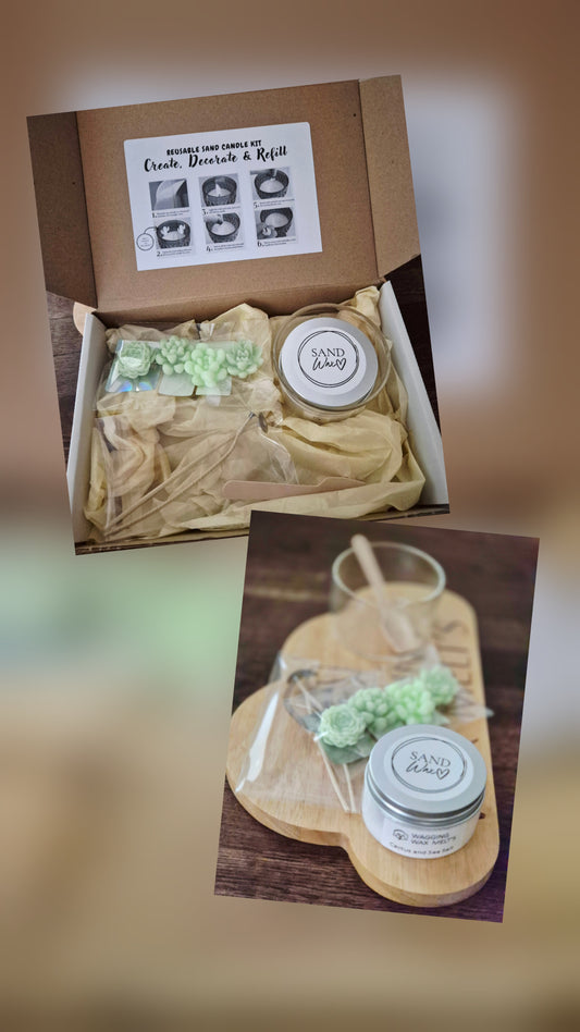 Build your own sand wax candle